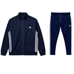 ADDAS PREMIUM FRONT PANEL POLYESTER FLEECE TRACKSUIT (NAVY BLUE)