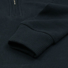 RL small Pony Thermal Mockneck Zip-Up (Black)