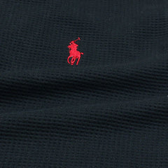 RL small Pony Thermal Mockneck Zip-Up (Black)