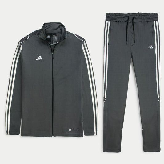 ADDAS Imported Piping-Fleece Tracksuit (Grey)