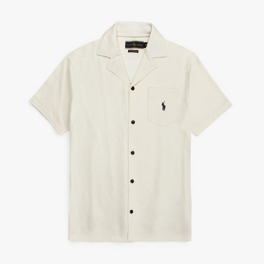 RL PREMIUM MEN'S CUBAN COLLAR CASUAL SHIRT (OFF-WHITE)