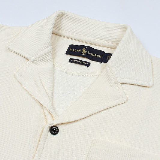 RL PREMIUM MEN'S CUBAN COLLAR CASUAL SHIRT (OFF-WHITE)