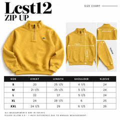LCST12 IMPORTED OTTOMAN MOCKNECK ZIP-UP (BLACK)
