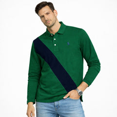 RL Small Pony Paneled Polo Shirt (Green)