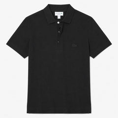 LCSTE PARIS STRETCH PIQUE COTTON POLO SHIRT (BLACK)