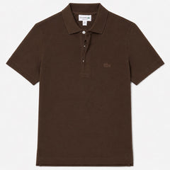 LCSTE PARIS STRETCH PIQUE COTTON POLO SHIRT (BROWN)