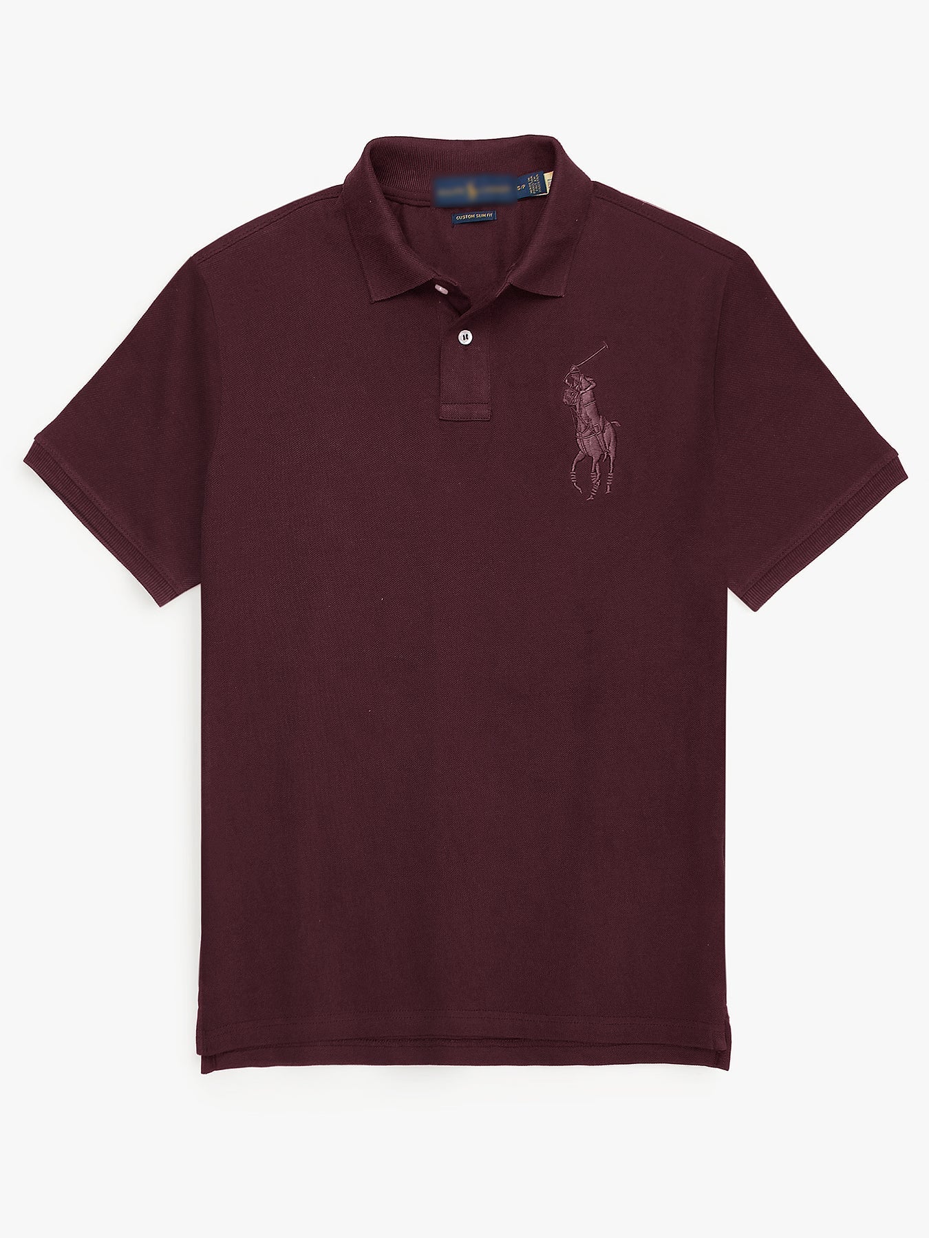 RL Premium Big Pony Self Emb Polo shirt (Maroon)