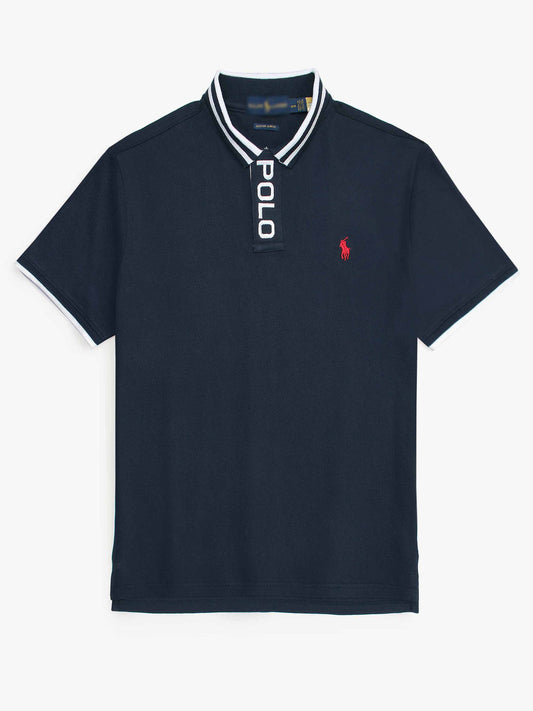 RL Premium Placket Polo Shirt (Navy Blue)