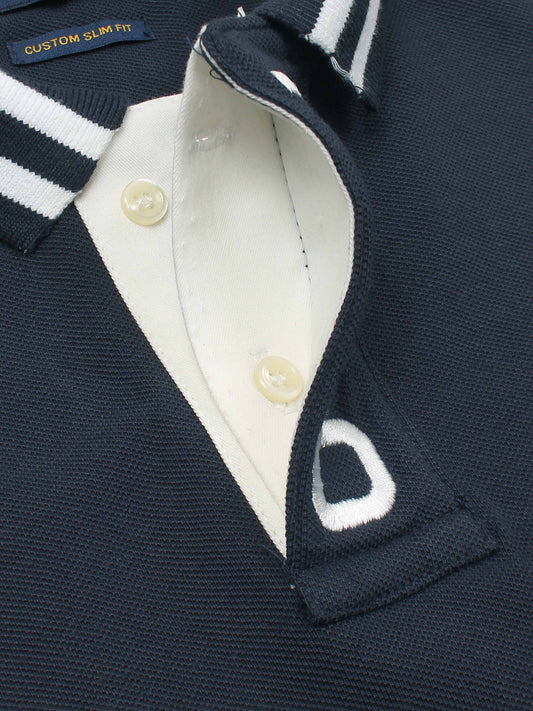 RL Premium Placket Polo Shirt (Navy Blue)