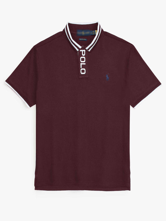 RL Premium Placket Polo Shirt (Maroon)