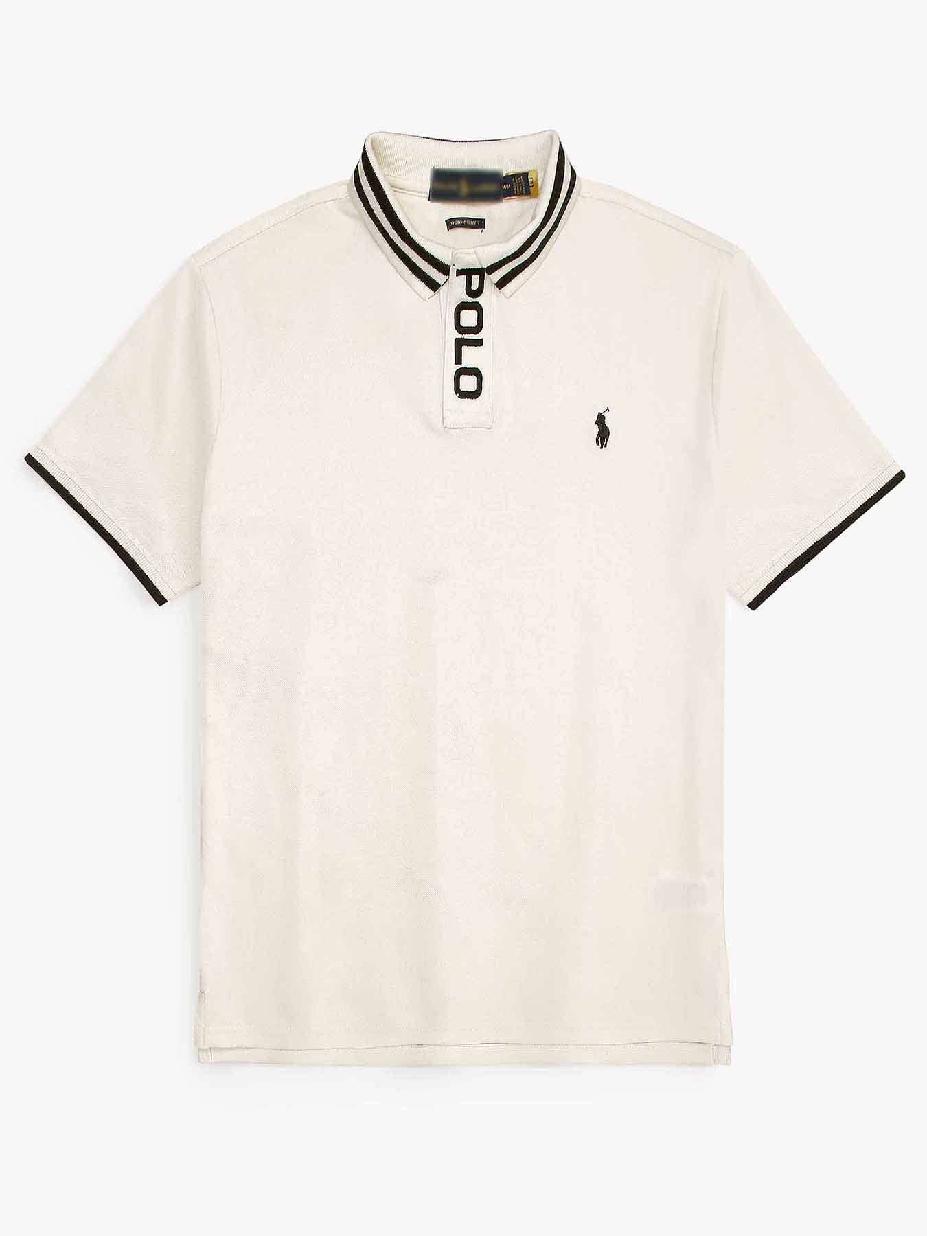 RL Premium Placket Polo Shirt (Off-White)