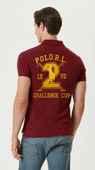 RL LIMITED EDITION FRONT/BACK EMBROIDERY POLO SHIRT (MAROON)