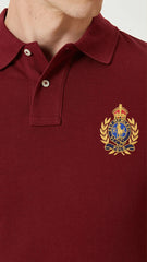 RL LIMITED EDITION FRONT/BACK EMBROIDERY POLO SHIRT (MAROON)