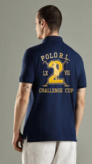 RL LIMITED EDITION FRONT/BACK EMBROIDERY POLO SHIRT (NAVY)