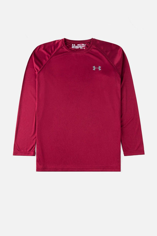 UA Premium Dri Fit Full Sleeves T-Shirt (Mehroon)