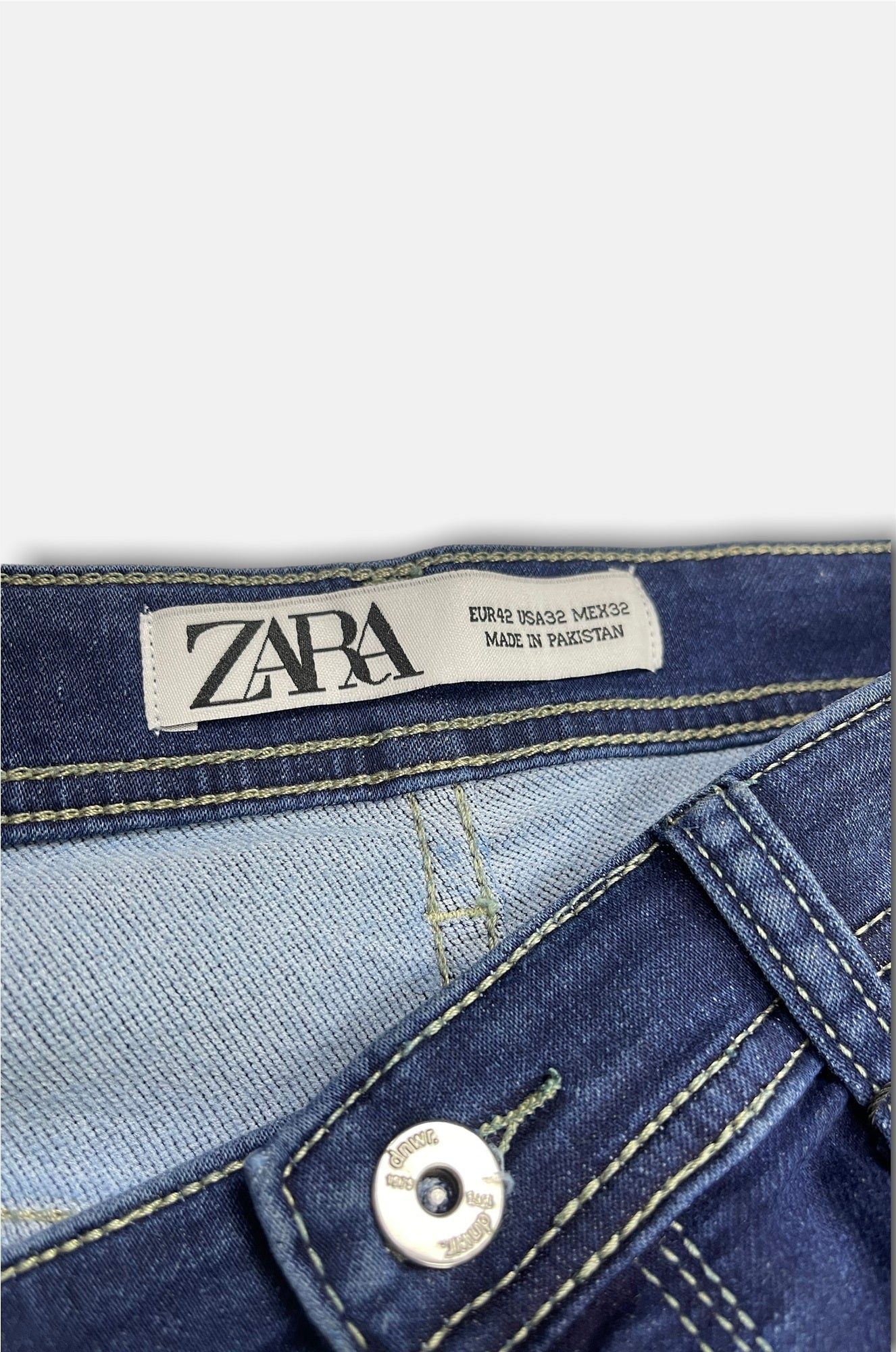 Z.A.R.A Slim Fit Terry Jeans Dark Blue