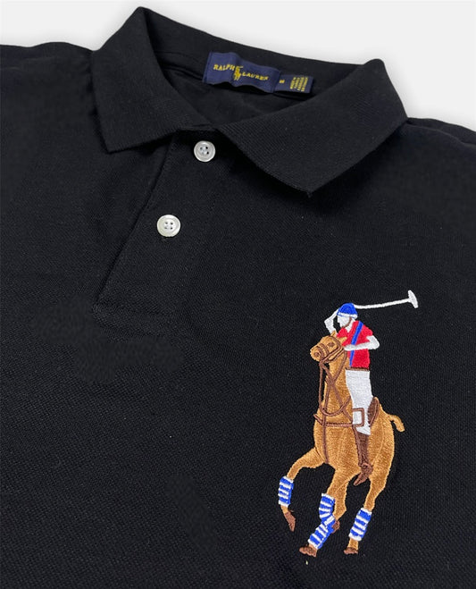 RL Premium Big Horse Polo Shirt (Black)