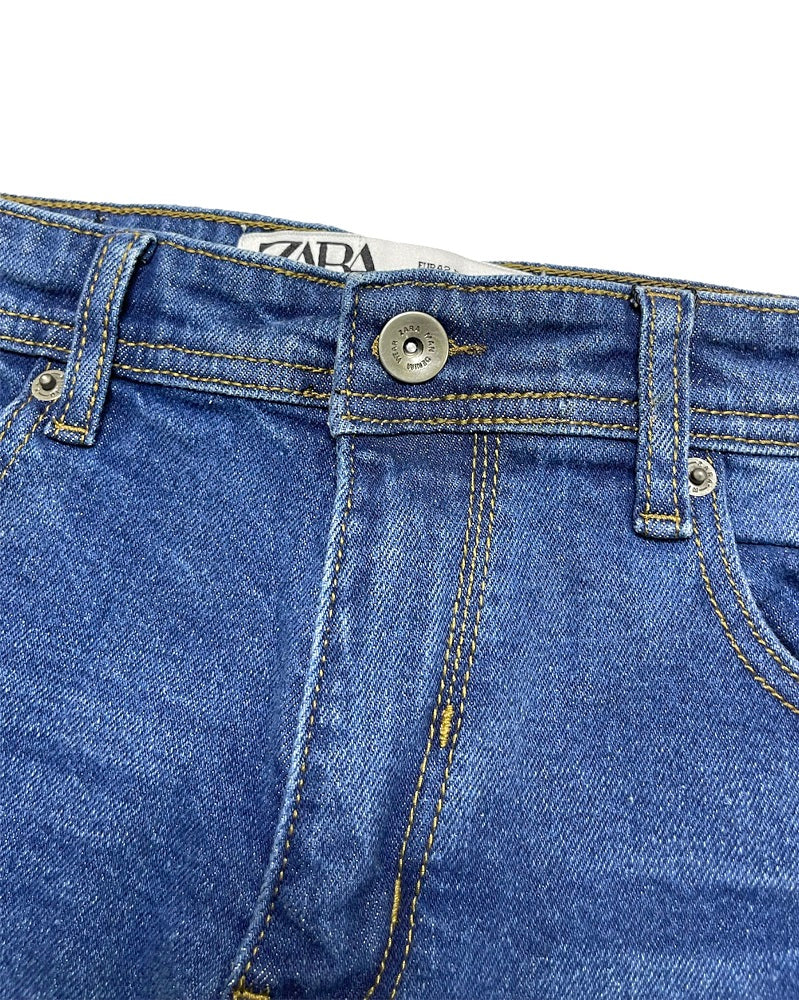 Z.A.R.A Slim Fit Denim Jeans Medium Blue