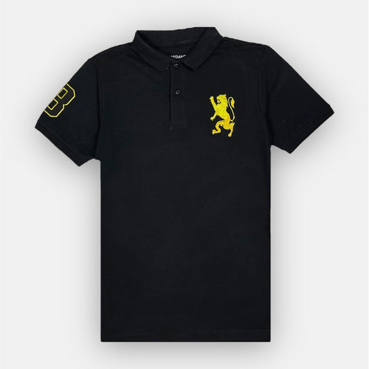 GRDNO Imported Polo Shirt 3D Lion ( Black )