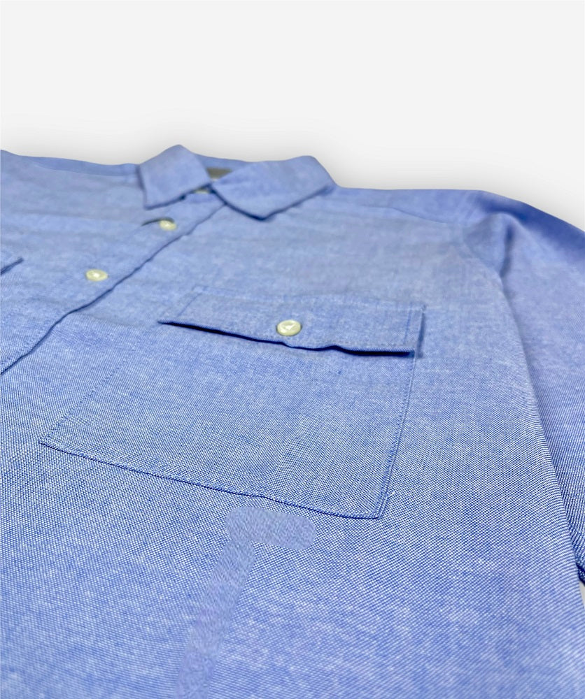 Z.A.R.A Premium Double Pocket Casual Shirt ( Sky Blue ) – Leftovers Den