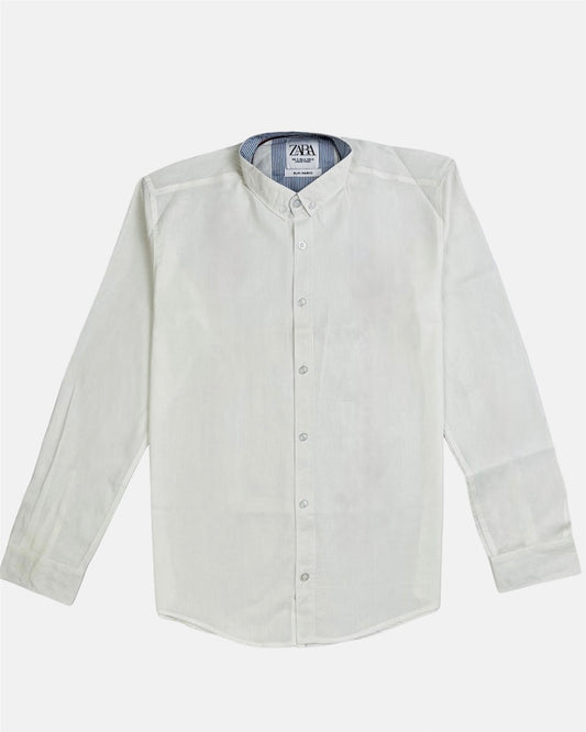 Z.A.R.A Premium Plain Casual Shirt (White)