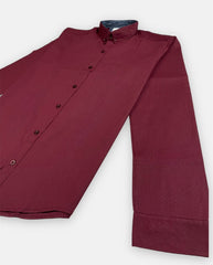 Z.A.R.A Premium Plain Casual Shirt (Mehroon)