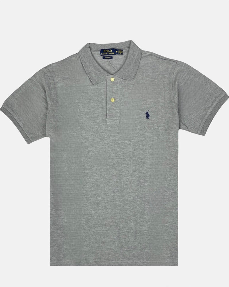 RL Small Pony Polo Shirt (Heather Grey)