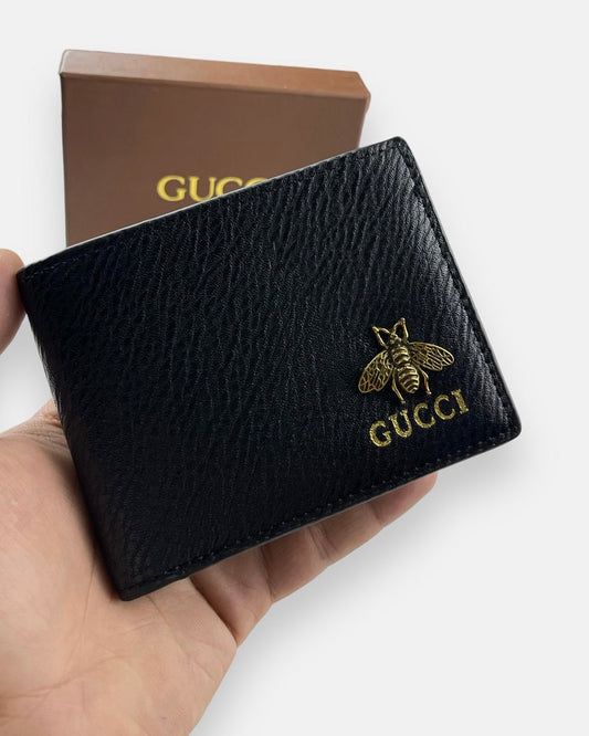 GUCI Bee Logo Imported Men's Wallet (Black)
