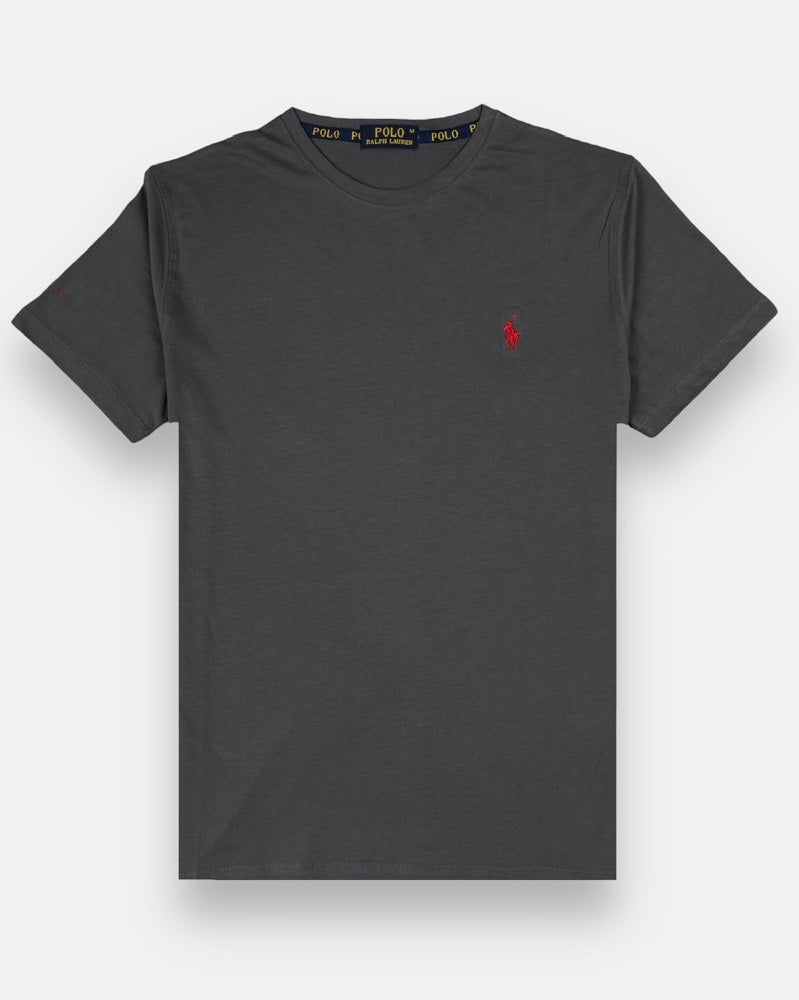 RL Premium Small Pony T-shirt Dark Grey