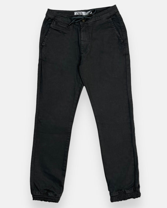 Z.A.R.A Premium Cotton Waist Jogger Trouser (Charcoal Grey)