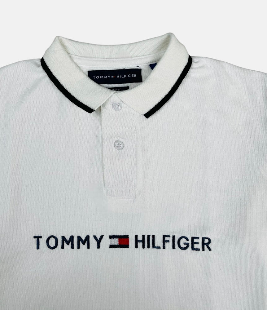 Tommy SLV Tipped Polo Shirt (White)