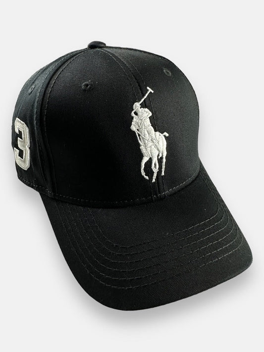 RL Imported Big Pony Cap-Black