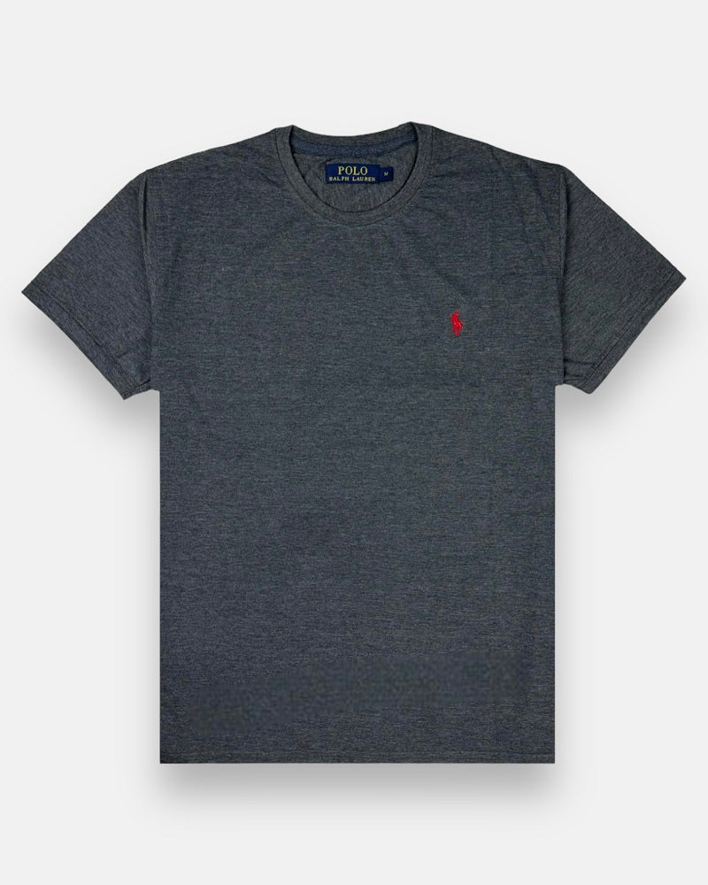 RL Premium Small Pony T-shirt Charcoal Grey