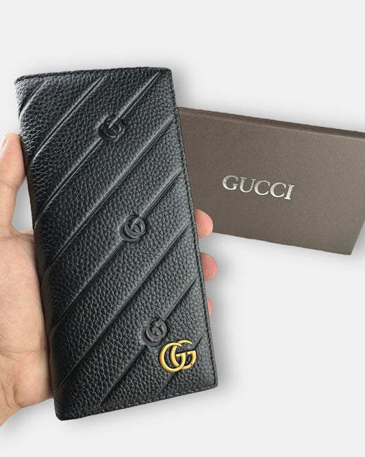 Guci Design Long wallet Black 18043C