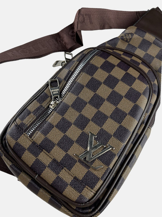 L.V Imported Chest Bag Brown Box 8020 B