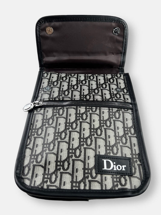 Di0r Imported Cross Body Bag Black & Grey