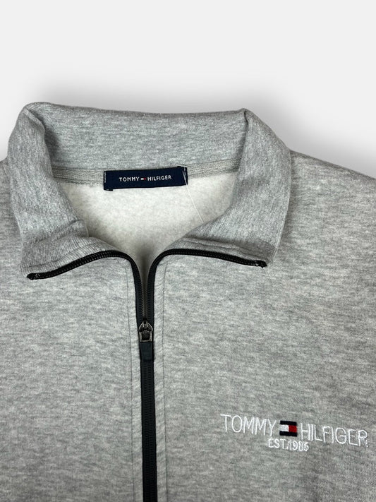 Tommy Premium Cotton Fleece Zipper Jacket (Heather grey)