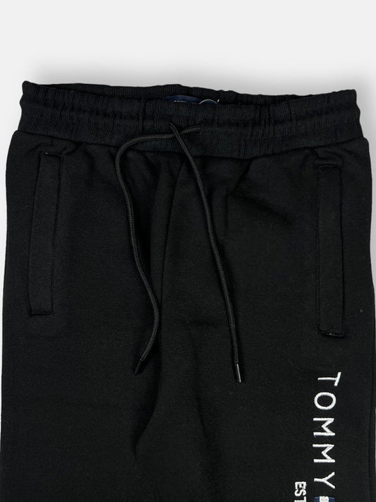 Tommy Premium Cotton Fleece Trouser (Black)