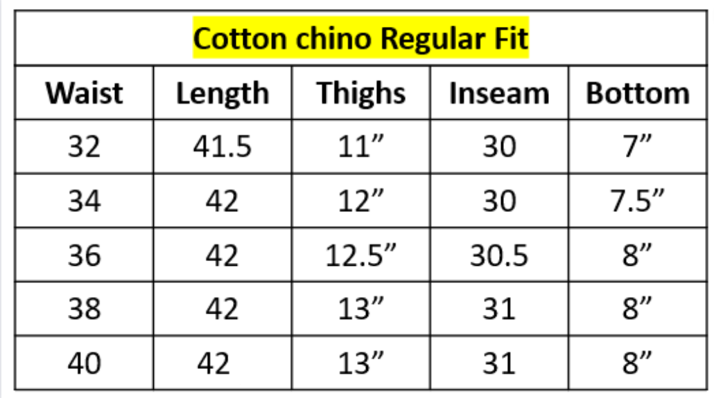 Z.A.R.A Premium Cotton Chino (Khaki)