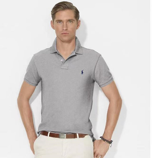 RL Small Pony Polo Shirt (Heather Grey)